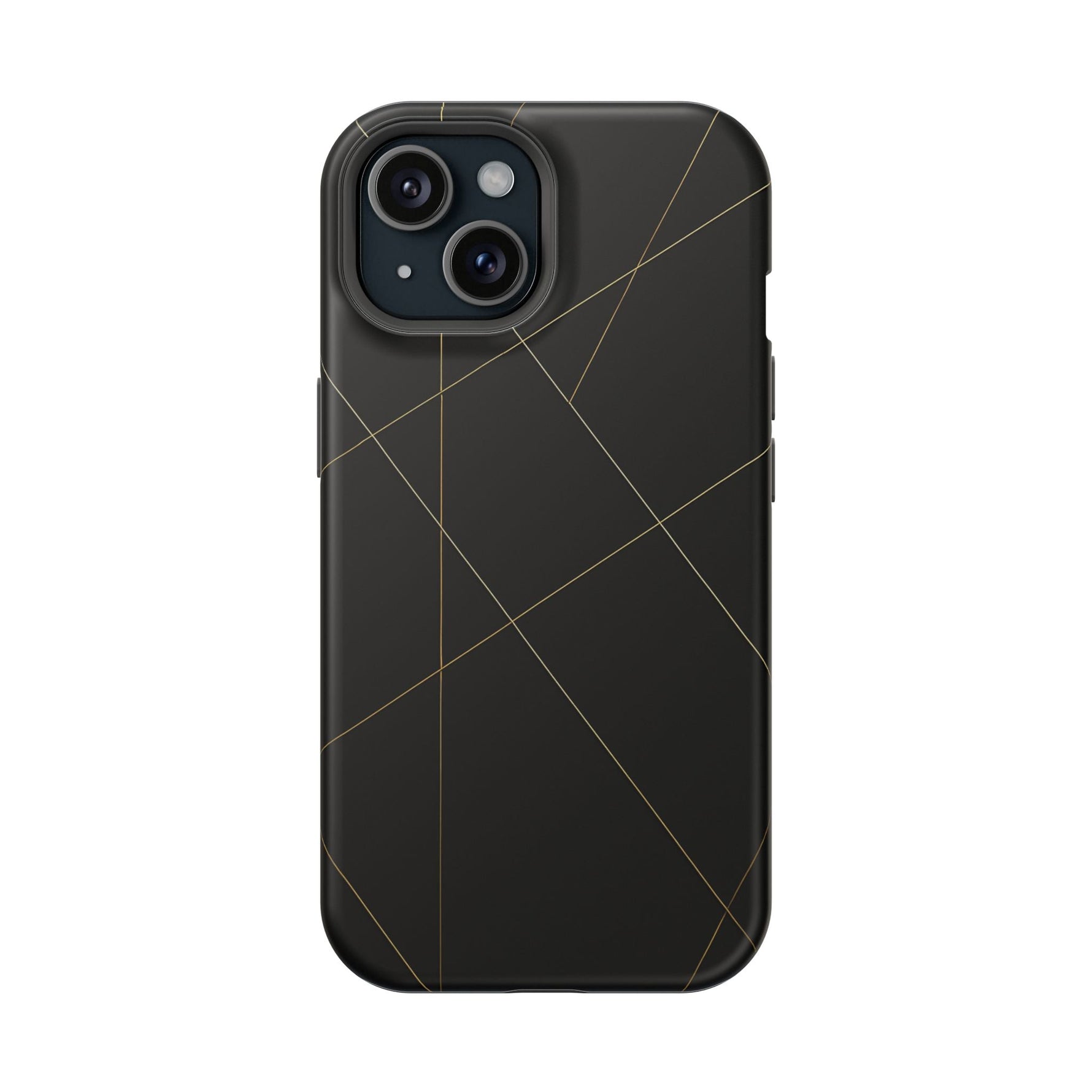Black Geometric Design iPhone Case | MagSafe  Shamo's iPhone 15 / Matte