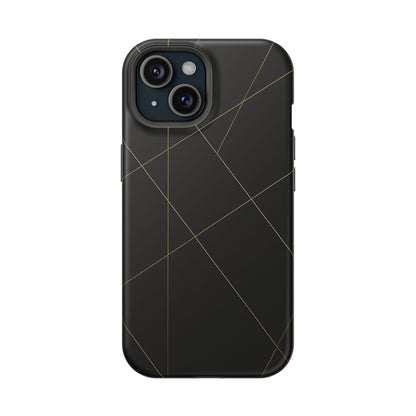 Black Geometric Design iPhone Case | MagSafe  Shamo's iPhone 15 / Matte