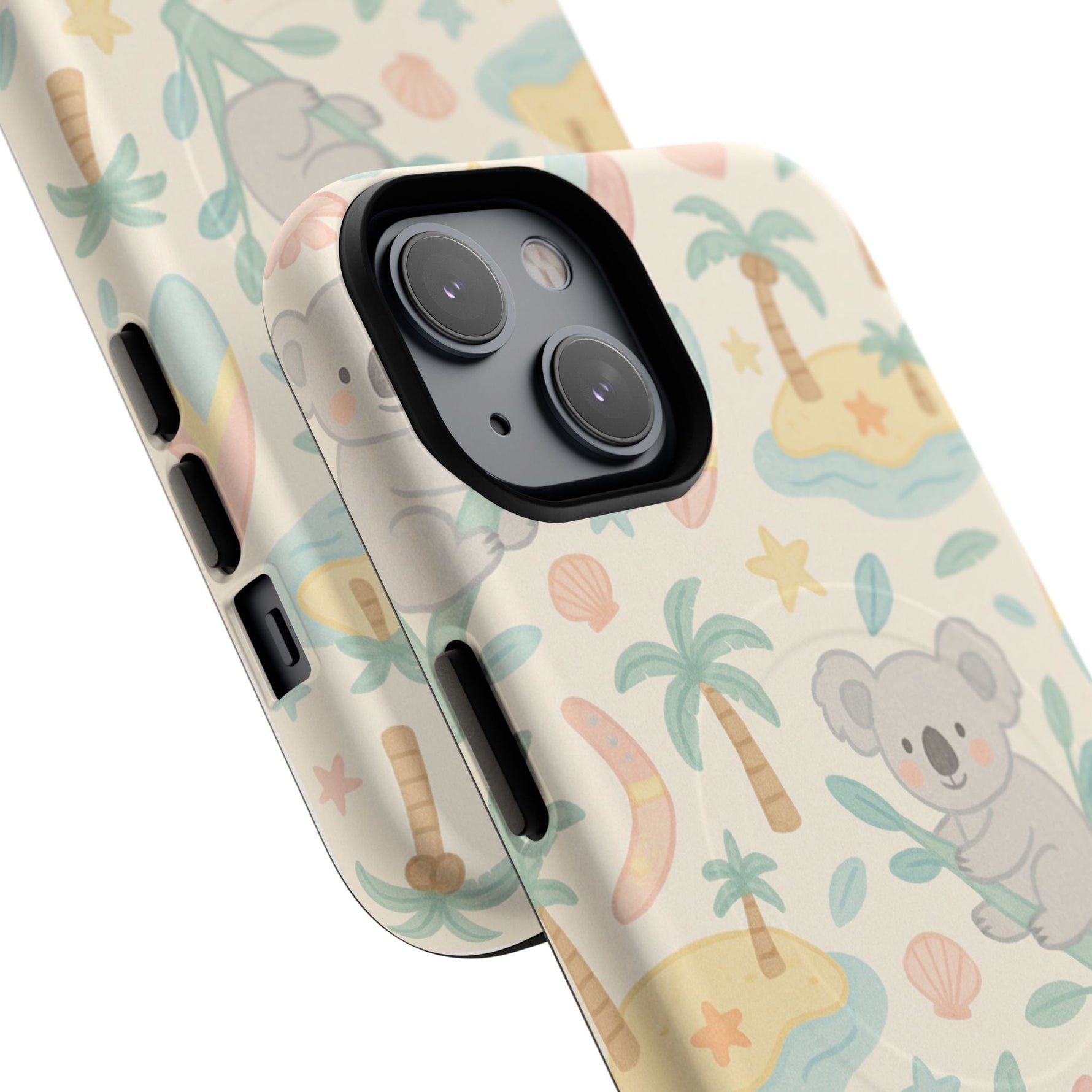 Australia Hand-Drawn Koala Beach iPhone Case — Cute Tropical Palm & Surf Print | with MagSafe  Shamo's