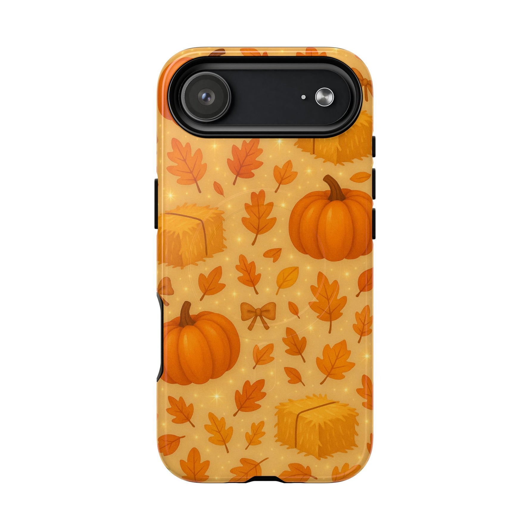 Autumn Harvest iPhone Case — Pumpkin & Haystack Fall with MagSafe - Shamo's