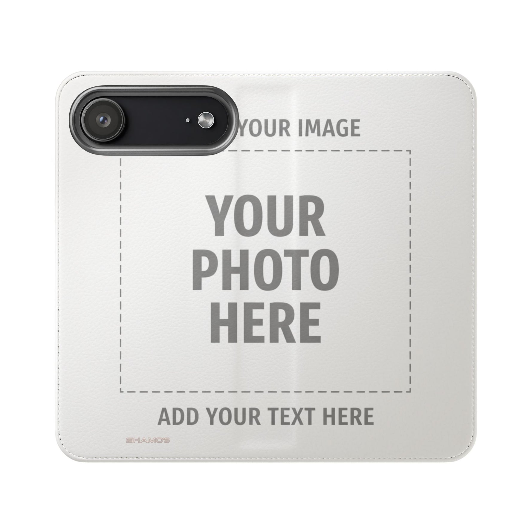Personalized Flip Wallet Phone Case – Custom Photo & Text Wallet Cover