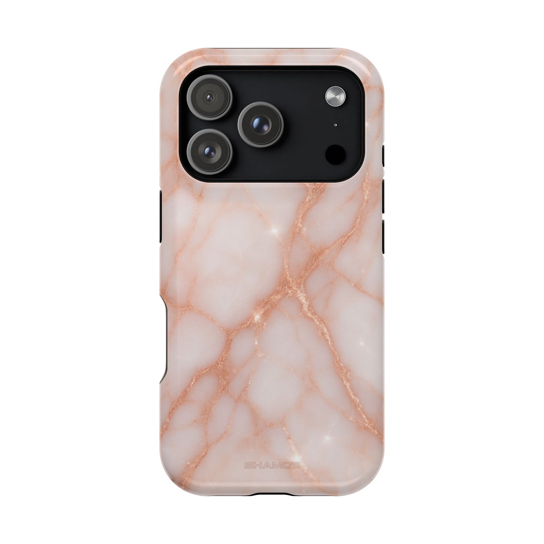 Glamouröse iPhone-Hülle in Roségold mit MagSafe