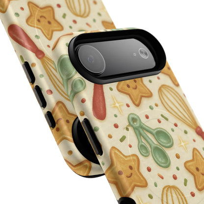 Baking Holiday iPhone Case — Cute Whisk & Cookie Pattern | compatible with MagSafe
