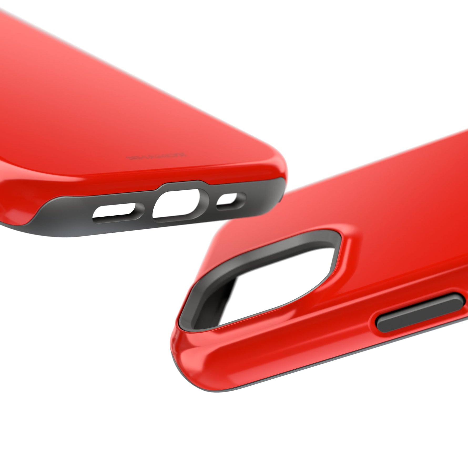 Electric Red Solid Color MagSafe Compatible Impact-Resistant iPhone Case | Slim Protective Cover