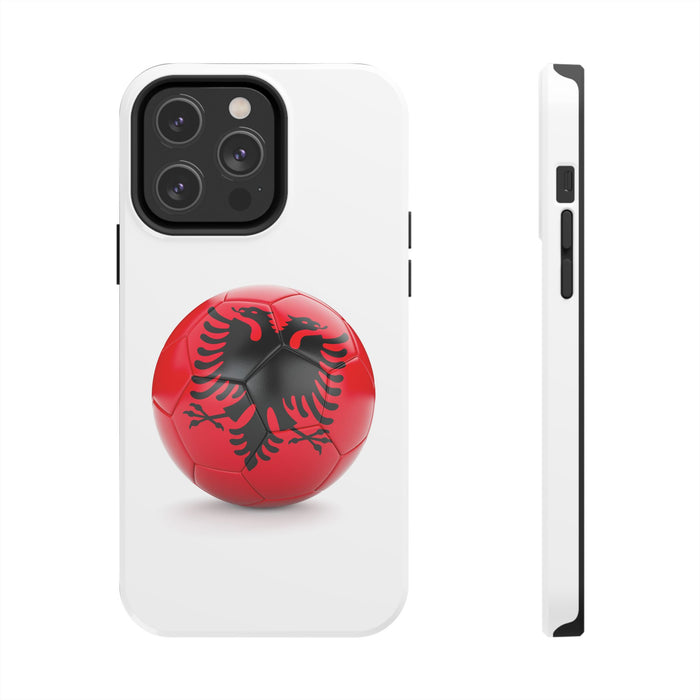 Tough Phone Cases with Albanian soccer flag