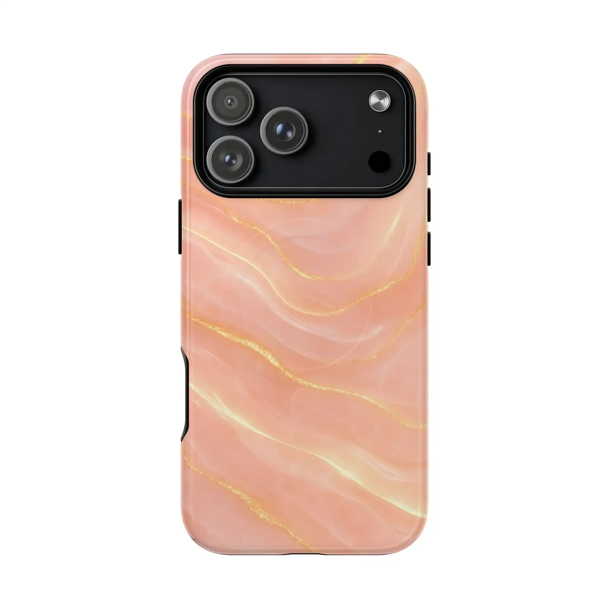 Luxury Series Pink Marble iPhone Case compatible with MagSafe - Shamo's