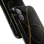 Black & Gold Marble iPhone Case with MagSafe  Shamo's