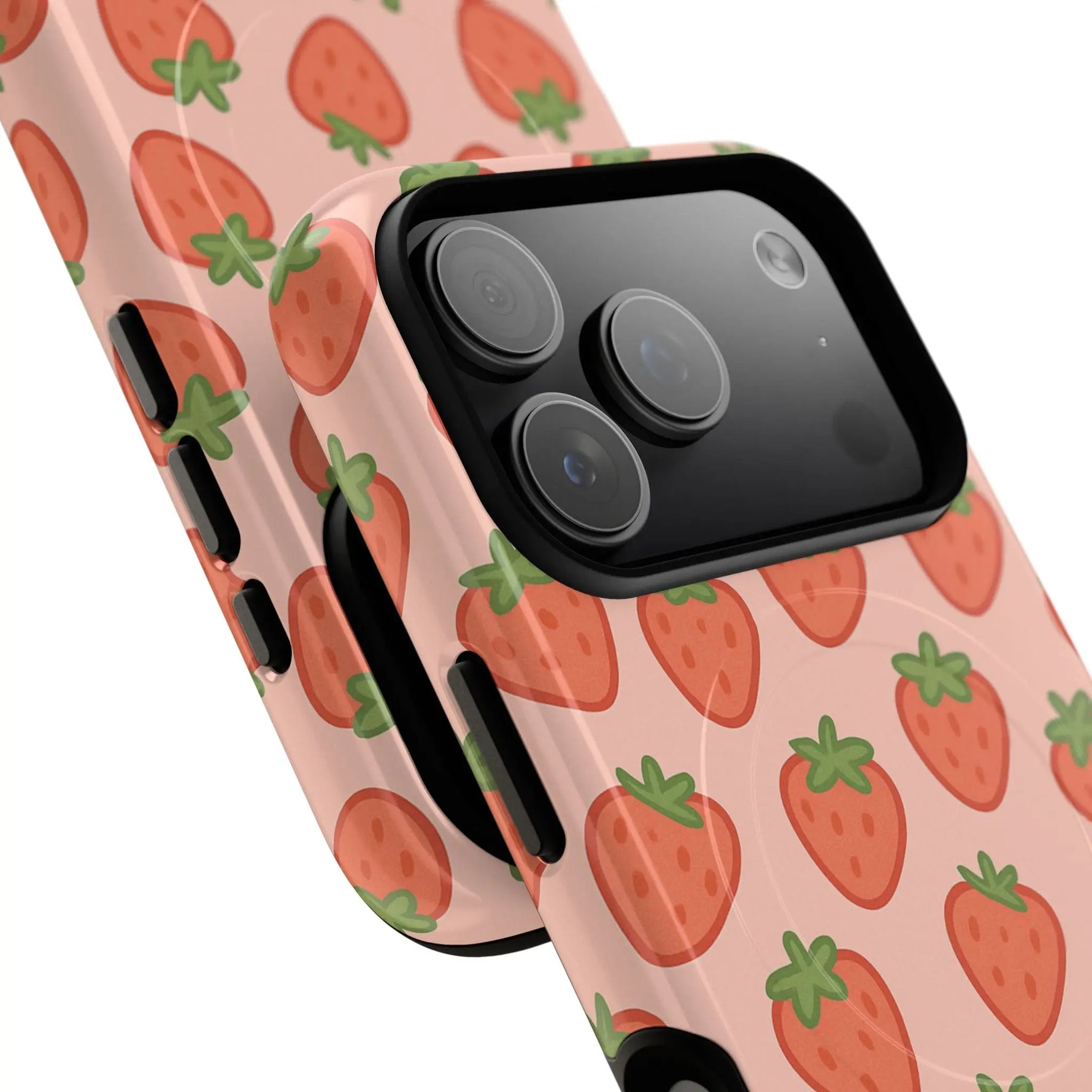 Strawberry Pattern Magnetic Phone Case | Berry Sweet Love - Shamo's