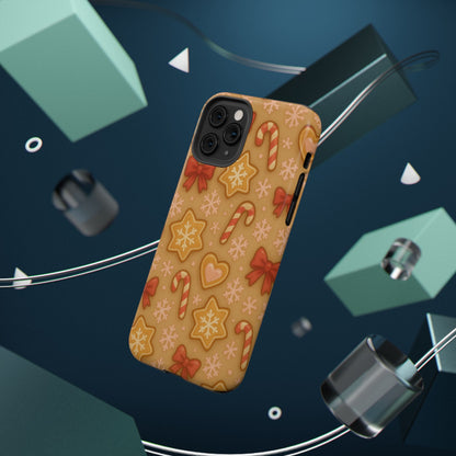 Candy Cane & Gingerbread Holiday iPhone Case — Impact-Resistant