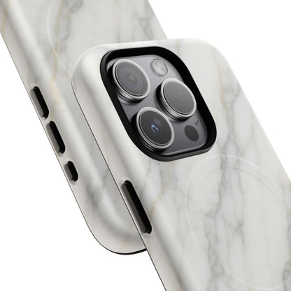 Classic White Marble iPhone Case with MagSafe - Shamo's