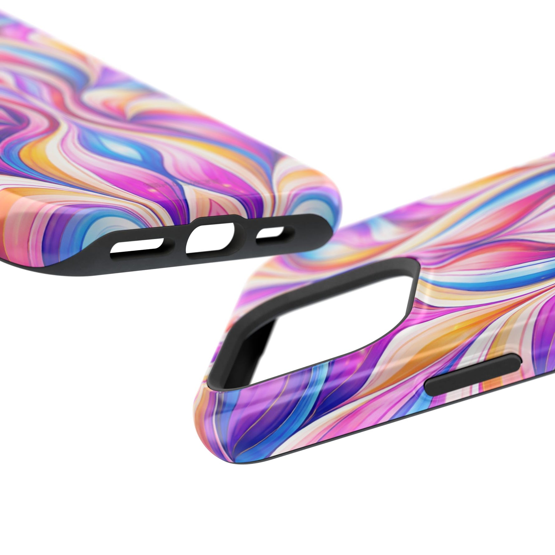 Colorful Abstract Swirl Magnetic Impact iPhone Case | MagSafe