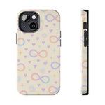 Infinity Pattern Tough Phone Case — Pastel Hearts & Stars  Shamo's iPhone 13 Mini