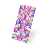 Colorful Swirl Phone Stand — Foldable Mobile Display Dock for Smartphones