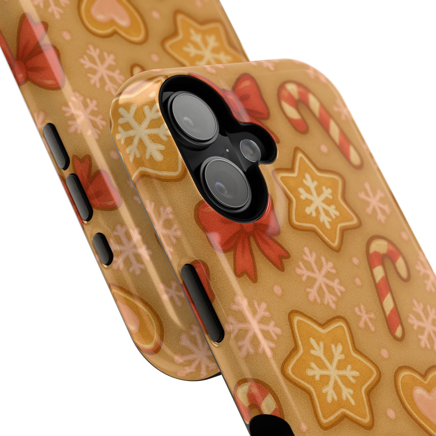 Candy Cane & Gingerbread Holiday iPhone Case — Impact-Resistant