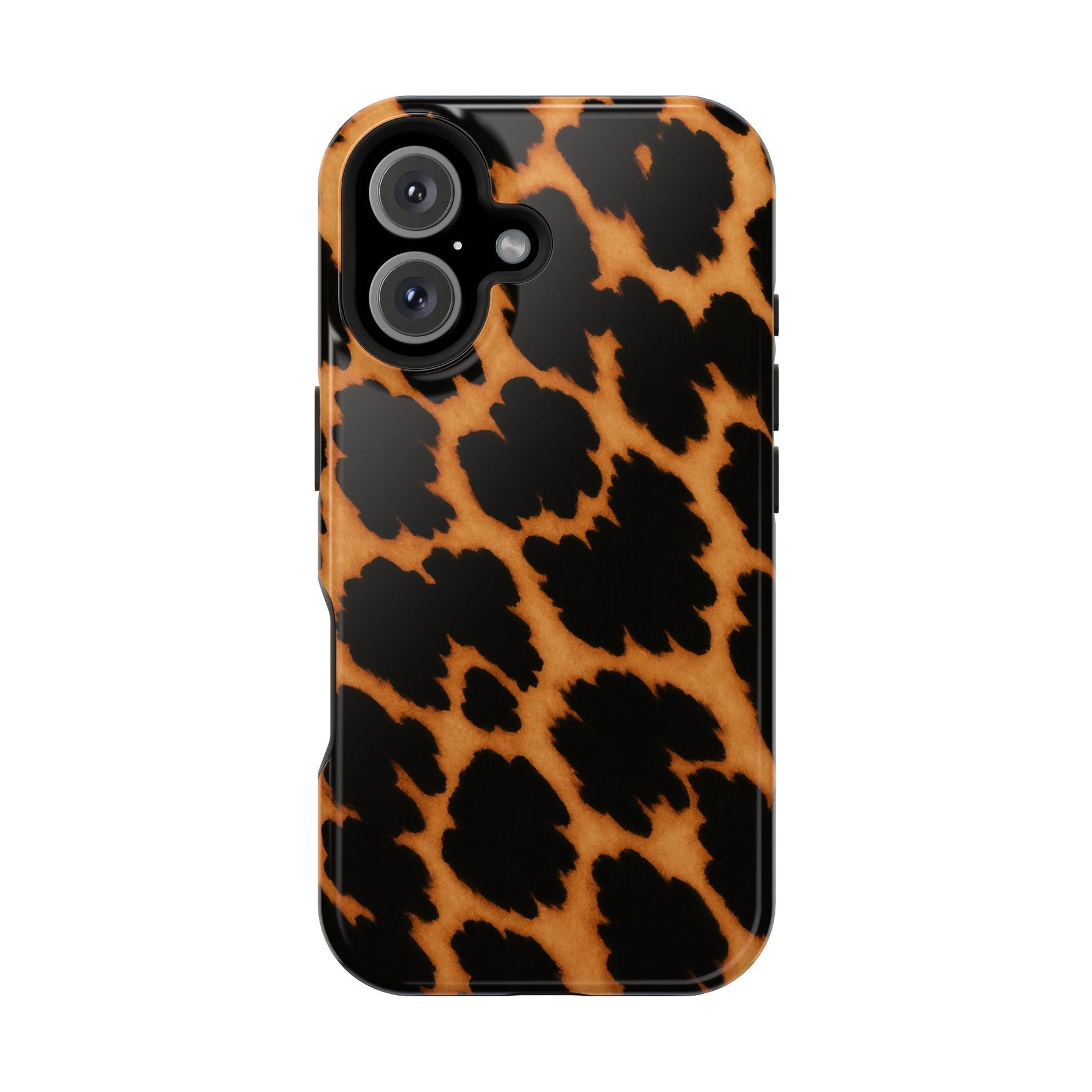 Leopard Print Impact-Resistant iPhone Case with MagSafe Compatibility  Shamo's iPhone 16 / Glossy