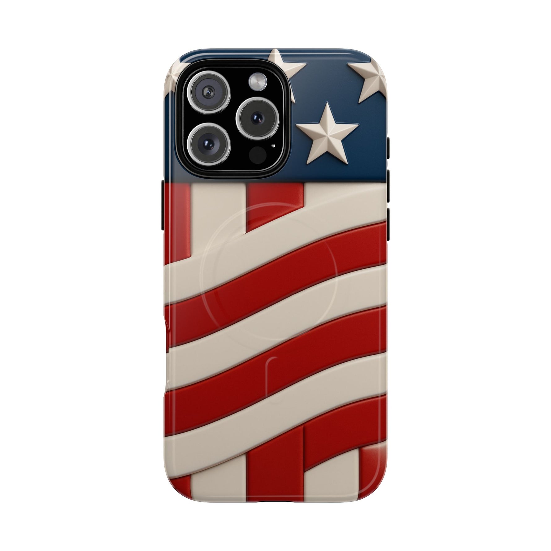 Patriotic iPhone Cases - MagSafe Tough American Flag Design - Shamo's