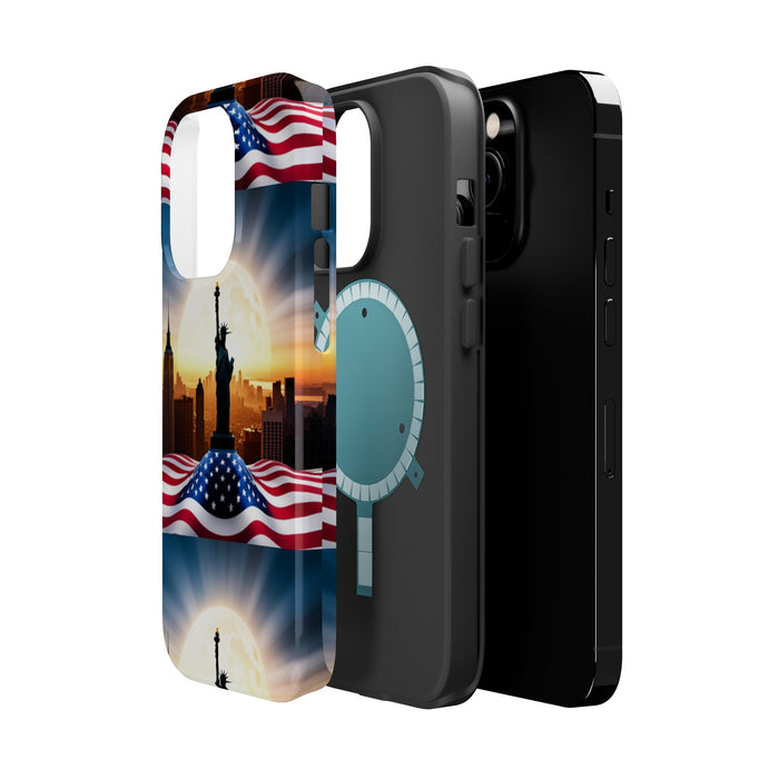 MagSafe American Flag Tough Phone Case: Show Your Patriotism in Style