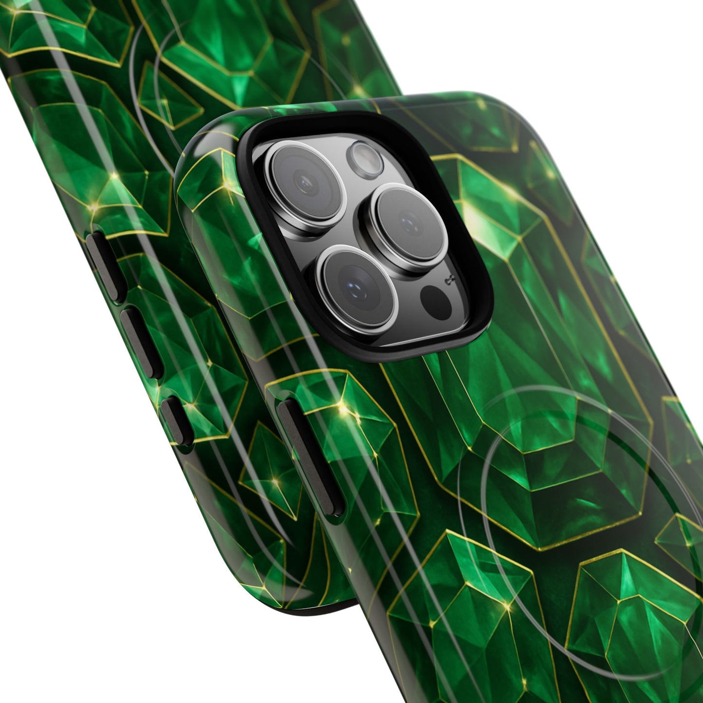 Luxury Series Emerald Gem iPhone Case with MagSafe