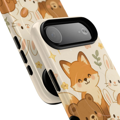 Forest Friends iPhone Case — Fox, Bear & Bunny Design. with MagSafe  Shamo's
