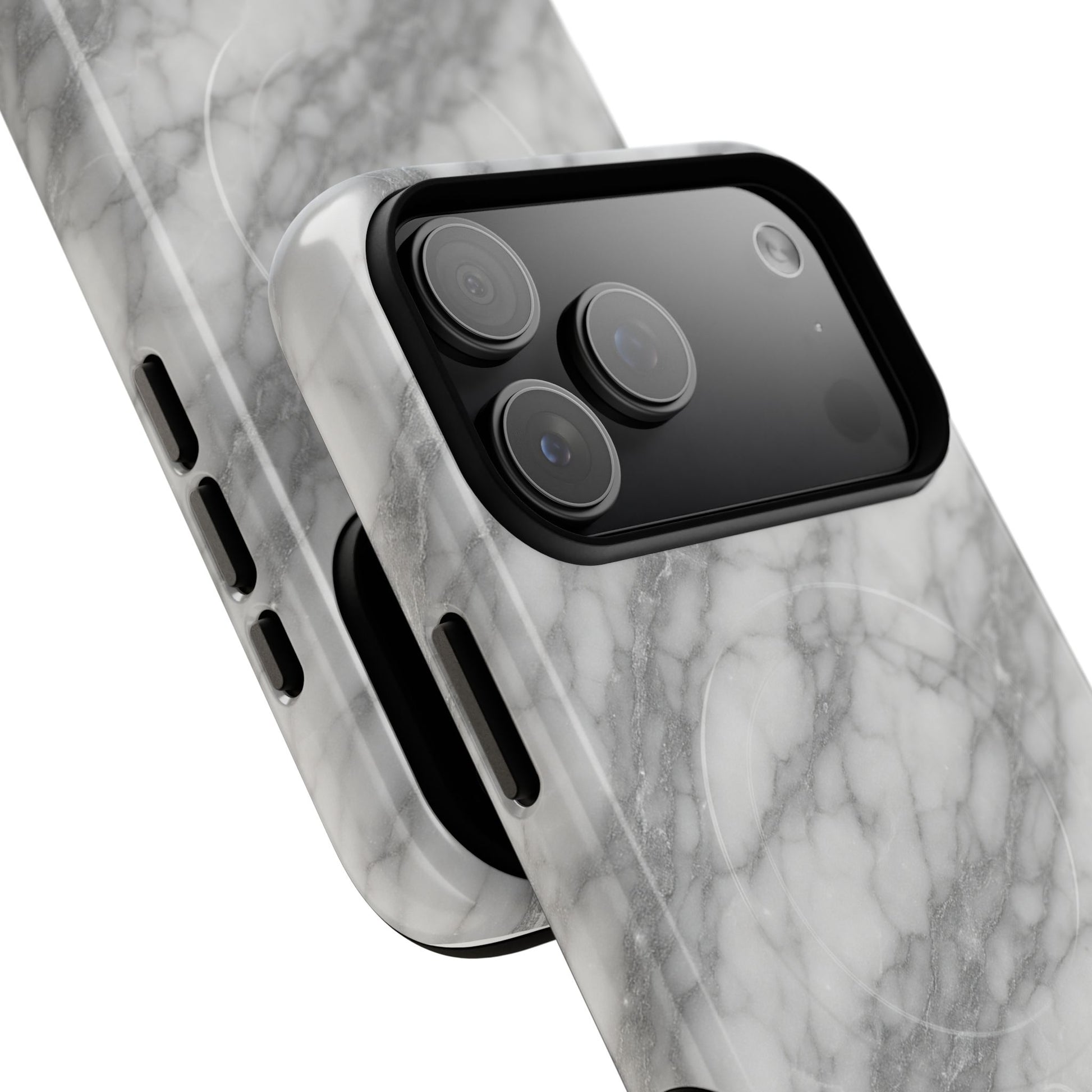 Silver Mist Marble iPhone Case with MagSafe - Shamo's