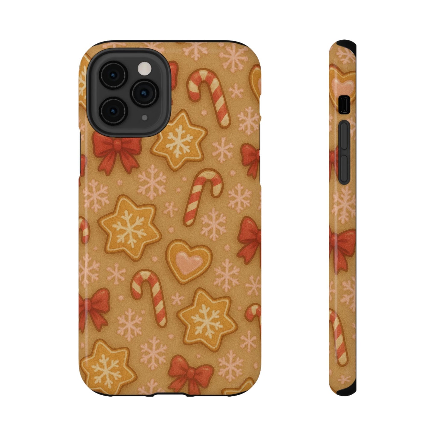Candy Cane & Gingerbread Holiday iPhone Case — Impact-Resistant