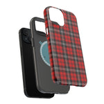 Red Tartan Plaid Impact-Resistant iPhone Case | MagSafe compatibility  Shamo's