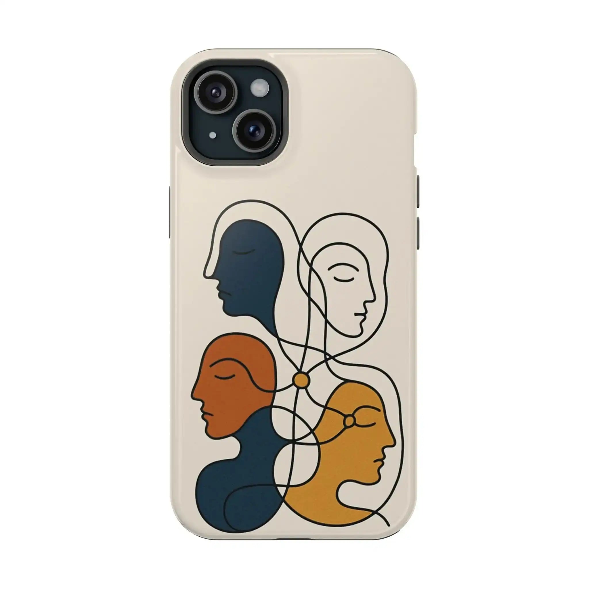 "Connected Lines" Minimalist iPhone Case — MagSafe, Magnetic Impact-Resistant  Shamo's iPhone 15 Plus / Glossy