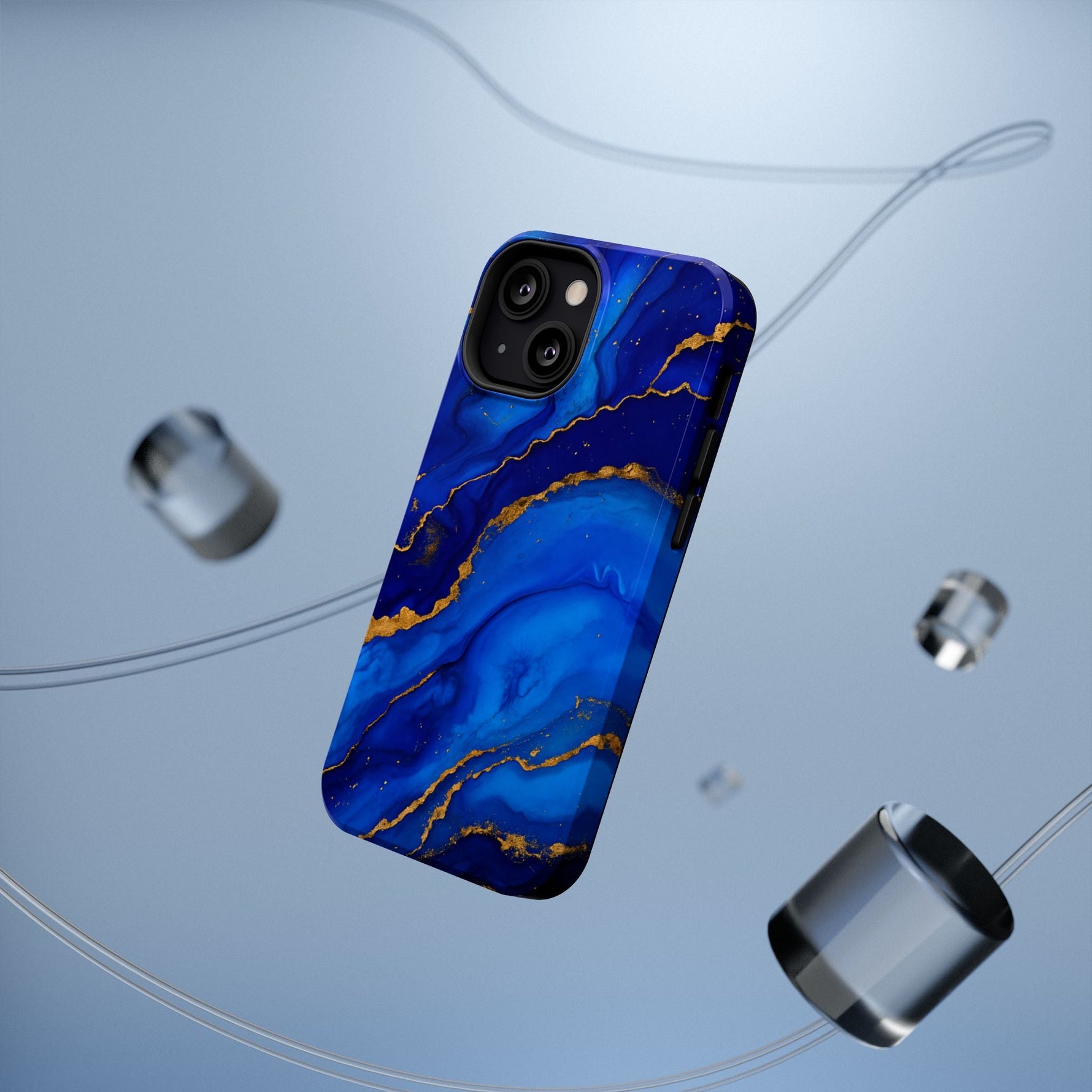 Blue Gold Marble Phone Case  Shamo's
