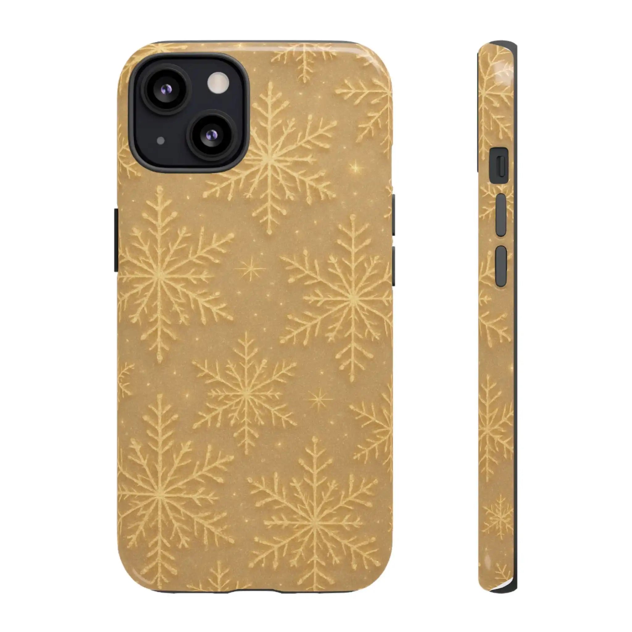 Golden Snowflake Holiday iPhone Case - Shamo's