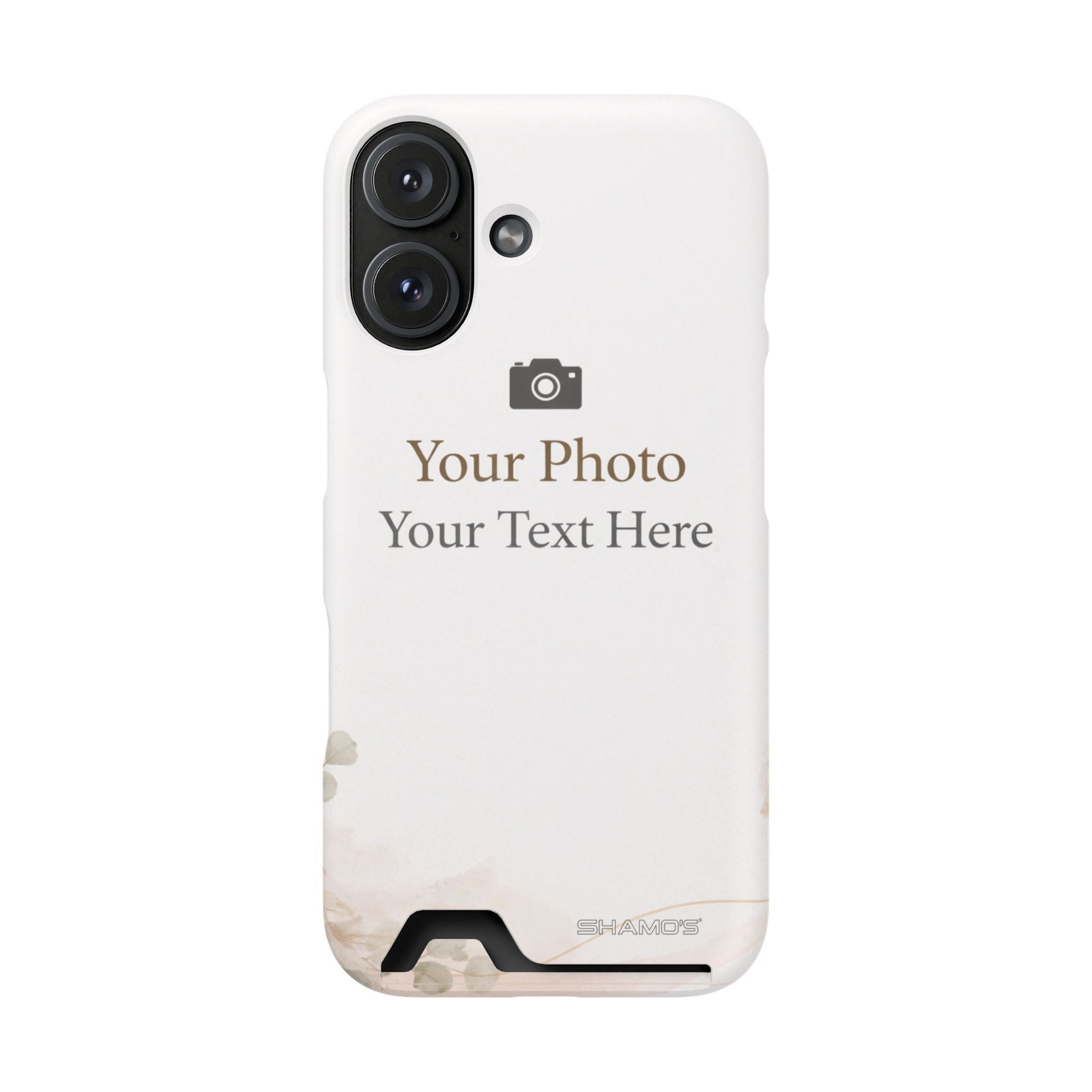 Personalizable Card-Holder Custom Phone Case | Add Your Own Photo and Text - iPhone 16 / Matte / With gift packaging - Shamo's