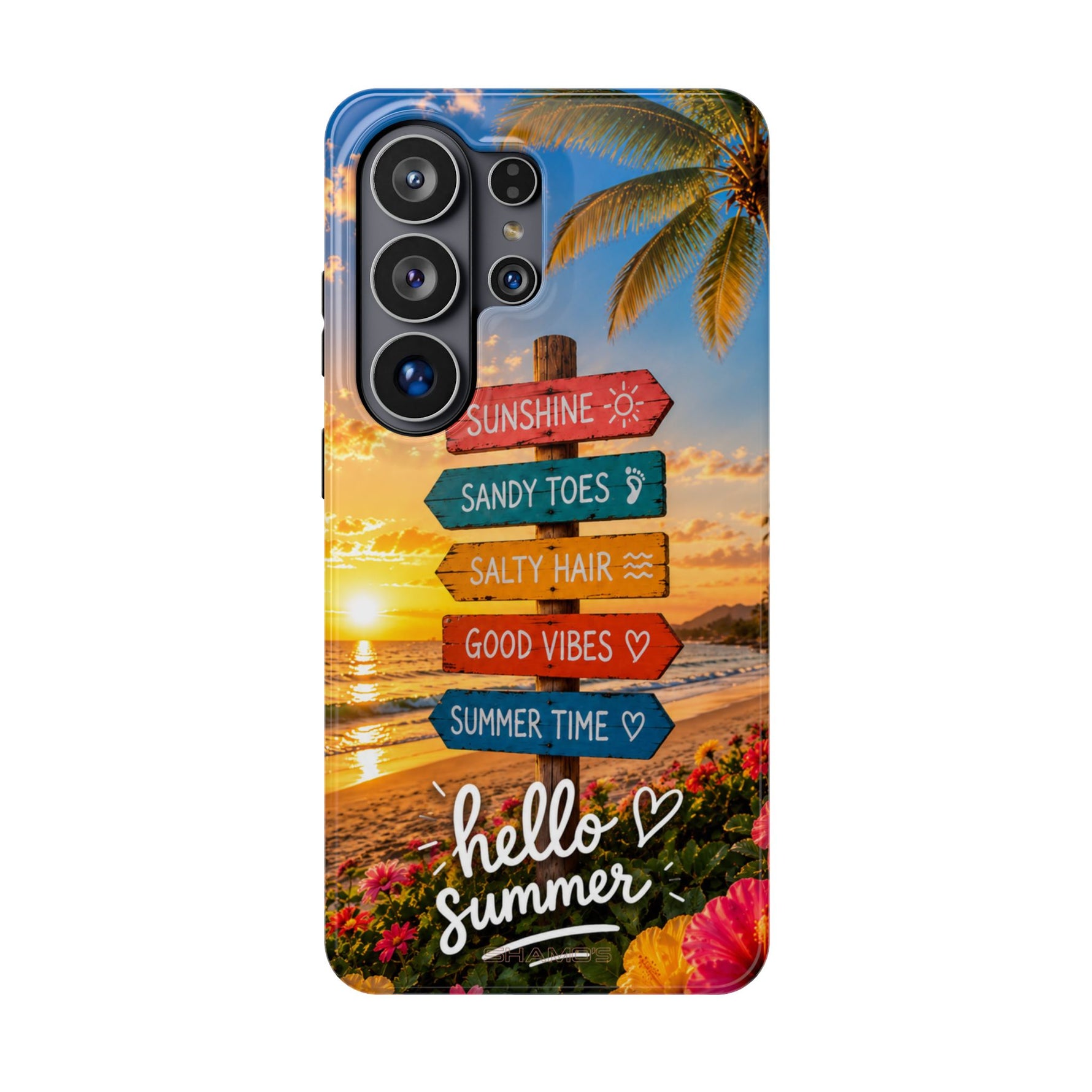 Hello Summer Phone Case — Tropical Beach MagSafe Impact-Resistant Case