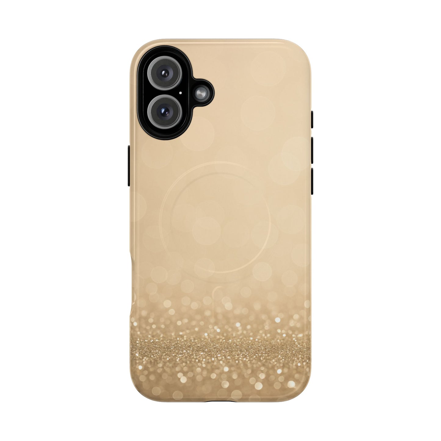 Gold Glitter Holiday iPhone Case — MagSafe-Compatible Design - Shamo's