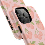 Cute Fruits iPhone Case - Colorful Cherry & Strawberry Design | MagSafe