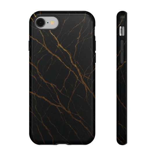 Black Marble Tough iPhone Case - Shamo's