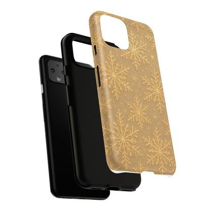 Golden Snowflake Holiday iPhone Case
