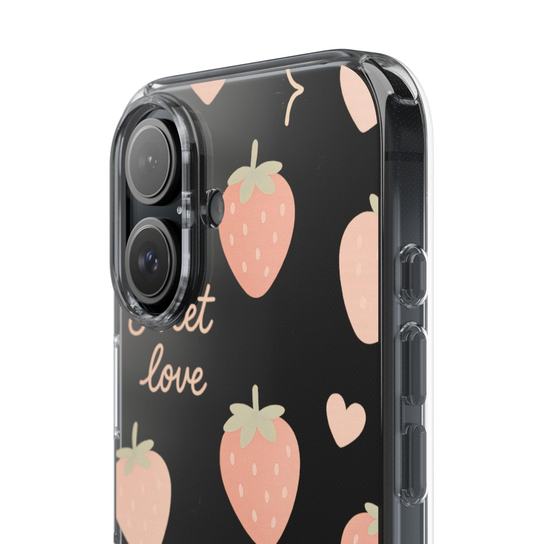 Sweet Love Strawberry Clear iPhone Case | MagSafe  Shamo's