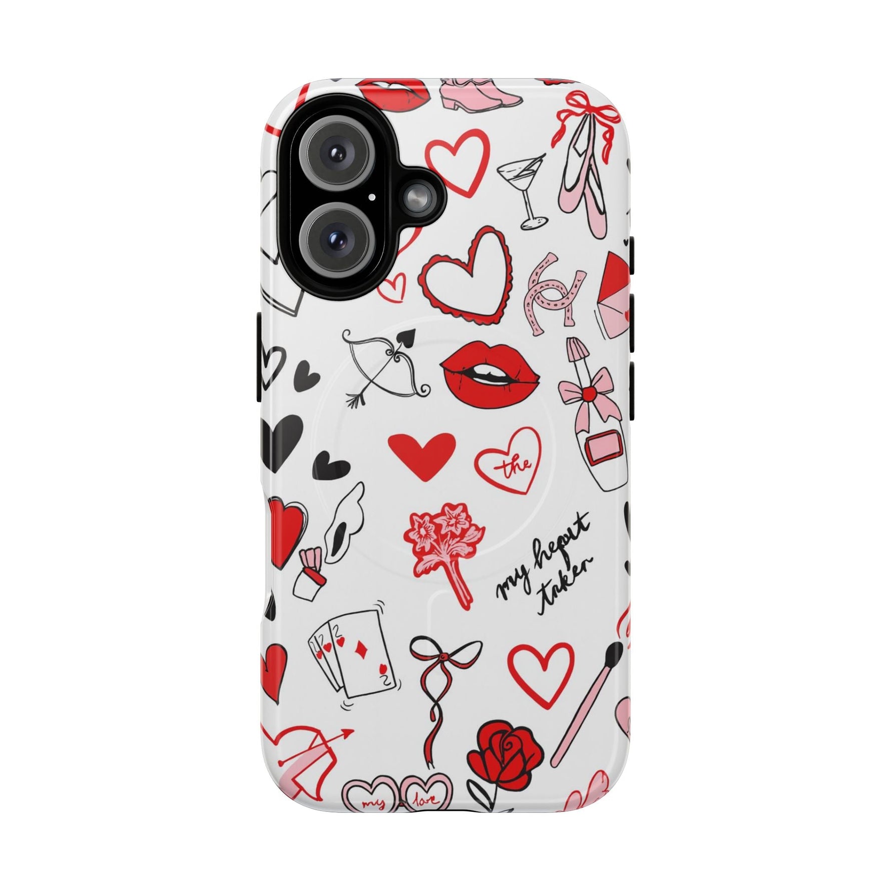 Love Doodle Tough iPhone Case (MagSafe compatible)  Shamo's iPhone 16 / Glossy