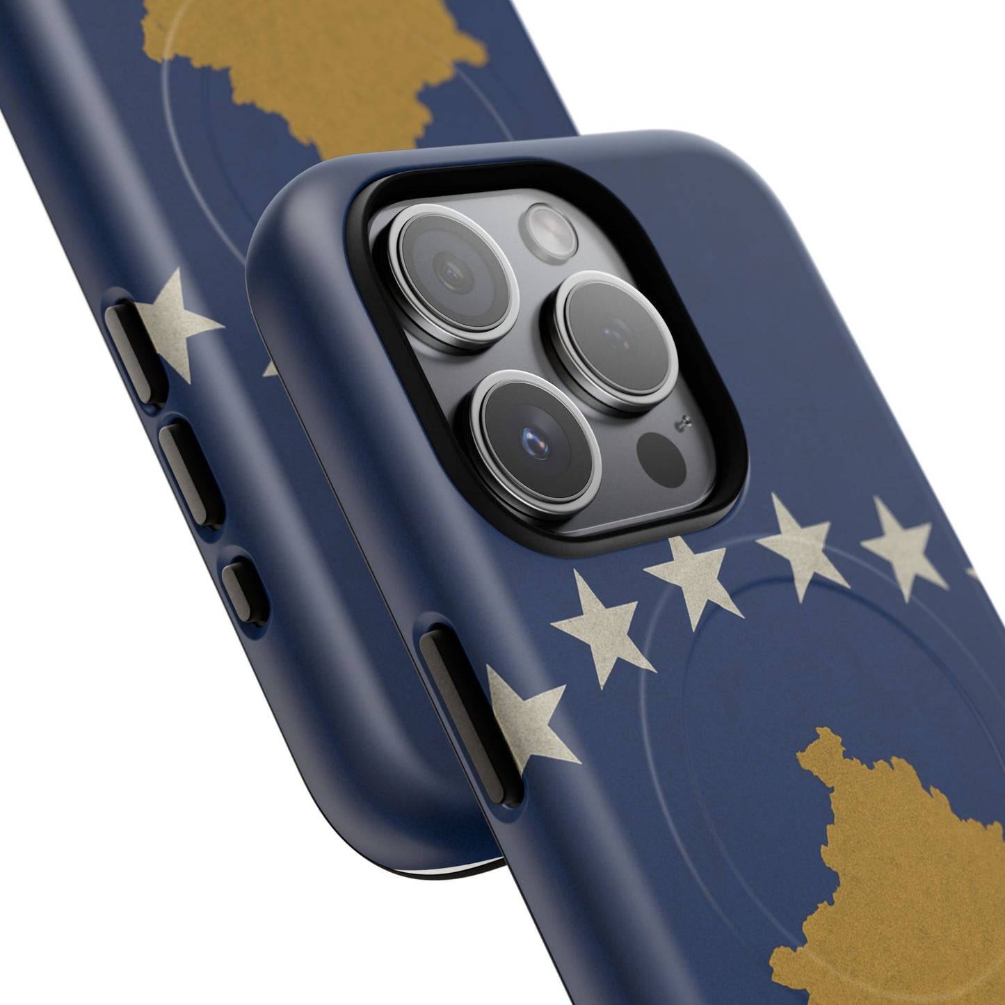 Kosovo Flag Tough iPhone Case — Navy Blue Stars & Gold Map (MagSafe compatible)  Shamo's