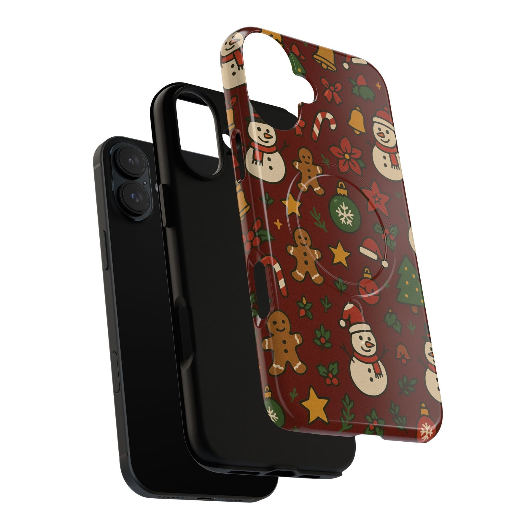 Snowman & Gingerbread Tough iPhone Case (MagSafe compatible)  Shamo's