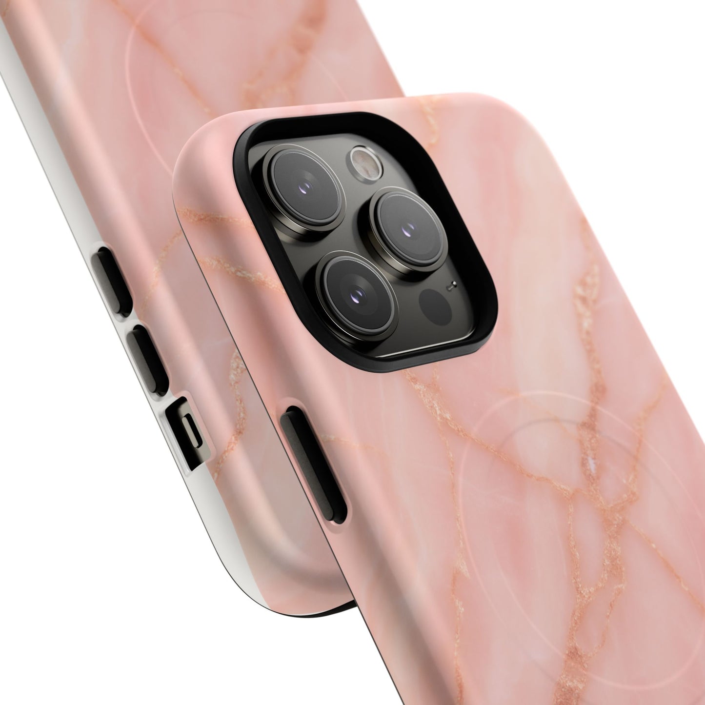 Blush Pink Marble iPhone Case with MagSafe