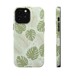 Tropical Monstera Phone Case, Impact-Resistant Magnetic iPhone Cover with MagSafe Compatibility