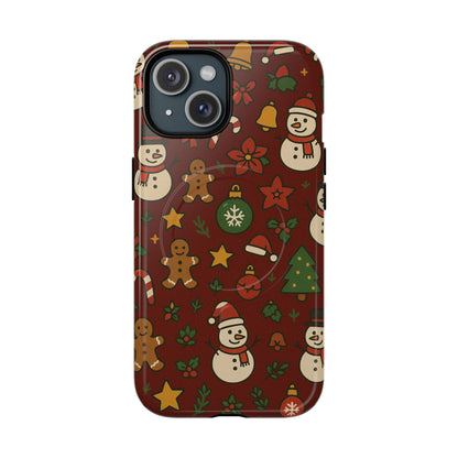 Snowman & Gingerbread Tough iPhone Case (MagSafe compatible)