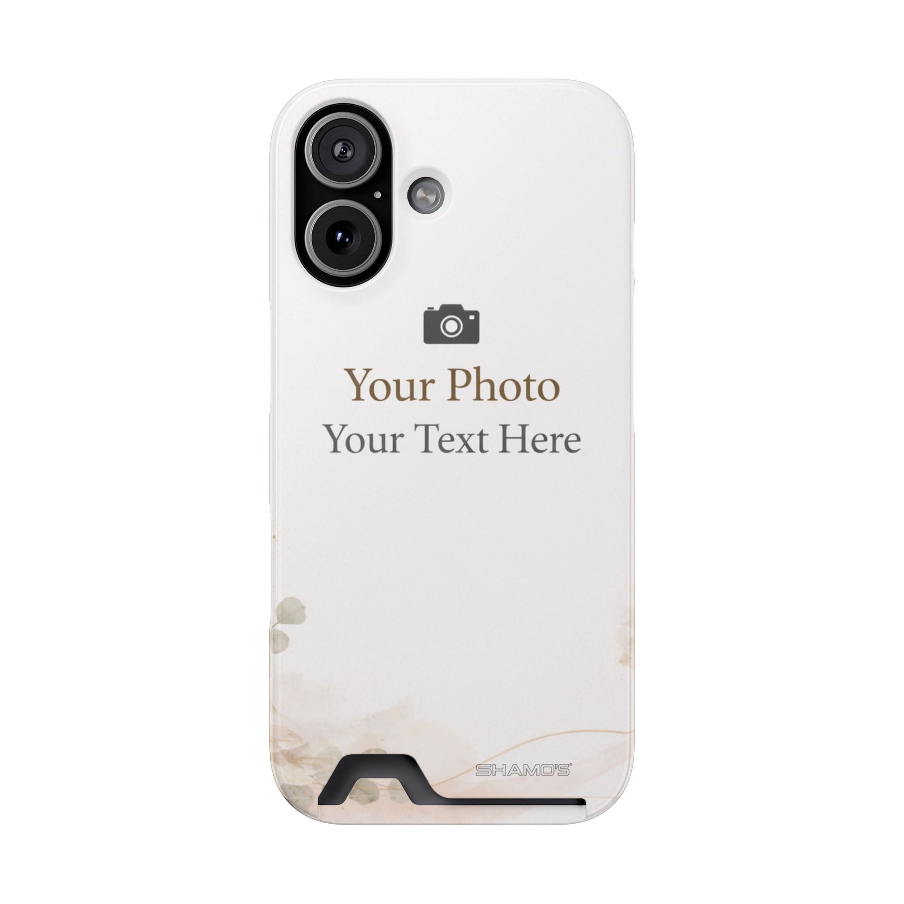 Personalizable Card-Holder Custom Phone Case | Add Your Own Photo and Text - iPhone 17 / Glossy / Without gift packaging - Shamo's