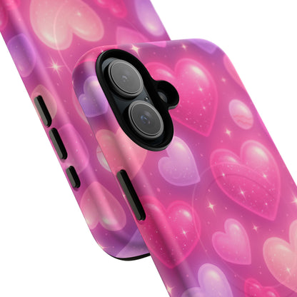 Glitter Hearts Cases for iPhones with MagSafe