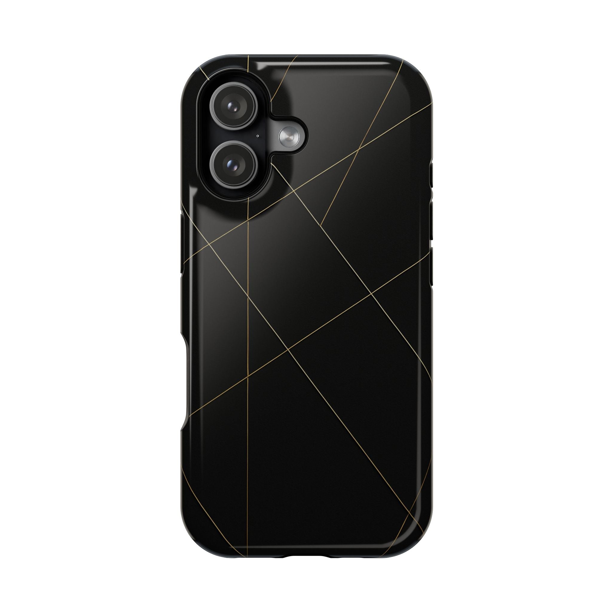 Black Geometric Design iPhone Case | MagSafe  Shamo's iPhone 17 Pro Max / Matte