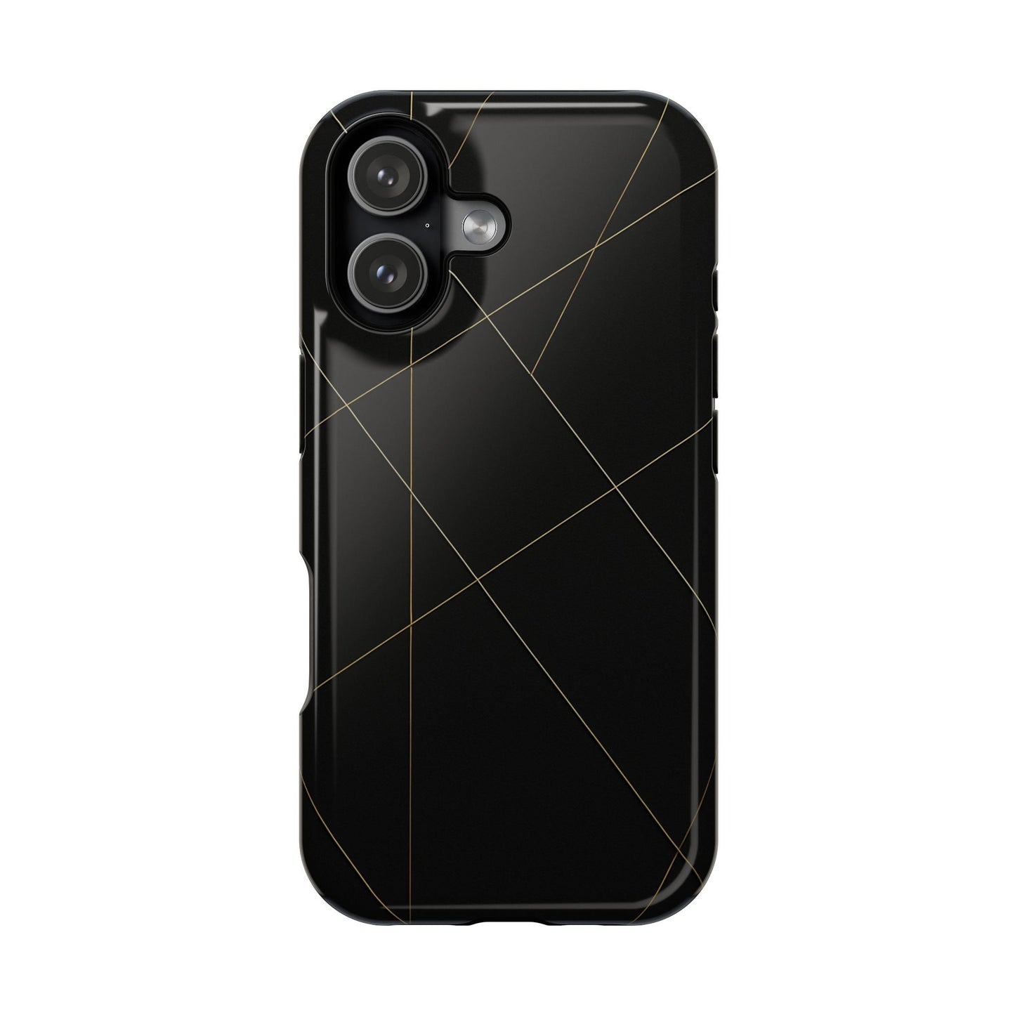 Black Geometric Design iPhone Case | MagSafe  Shamo's iPhone 17 / Glossy