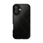 Black Geometric Design iPhone Case | MagSafe  Shamo's iPhone 17 / Glossy