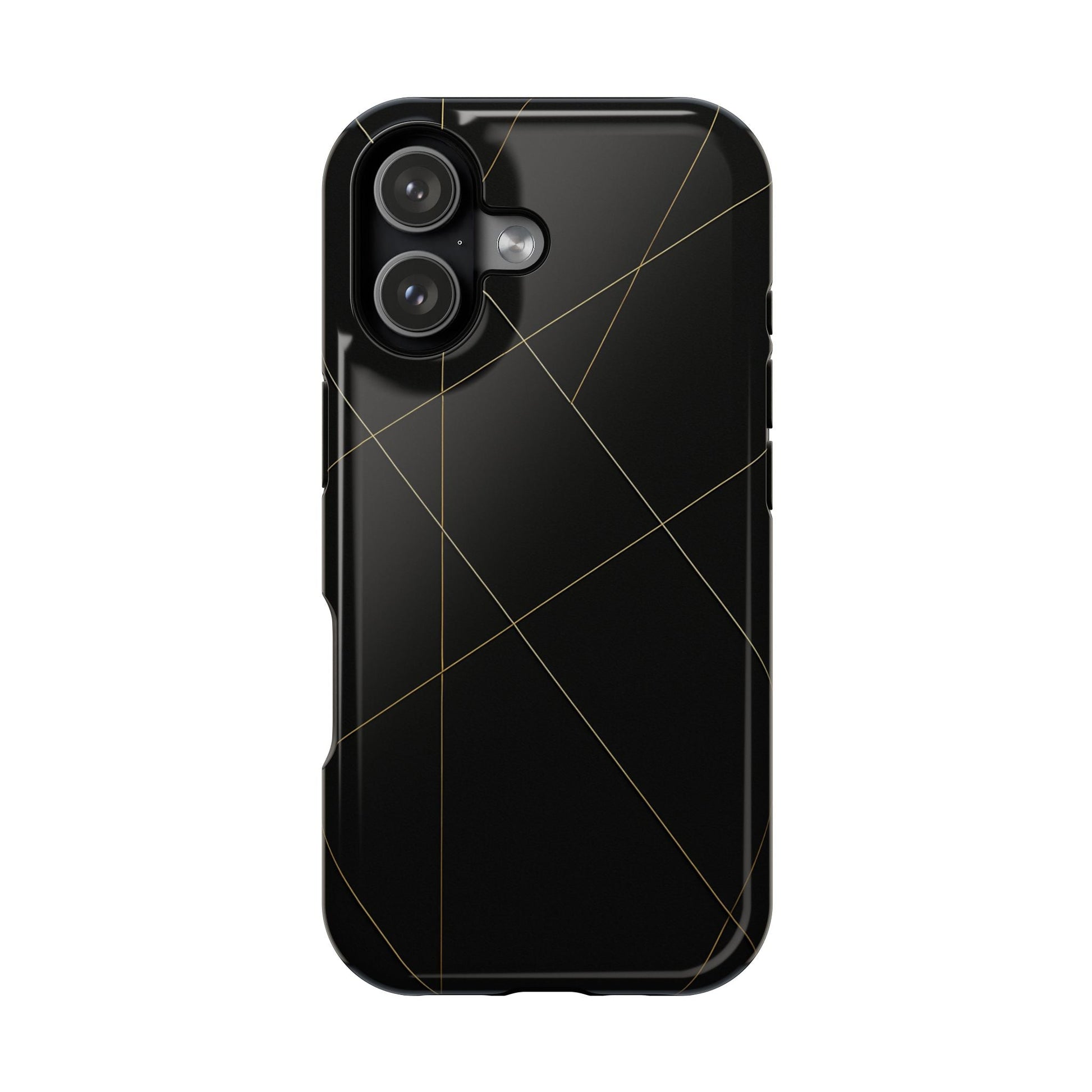 Black Geometric Design iPhone Case | MagSafe  Shamo's iPhone 17 / Glossy