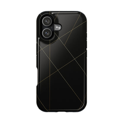 Black Geometric Design iPhone Case | MagSafe  Shamo's iPhone 17 / Glossy