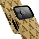 Gold Monogram 'A' iPhone Case with MagSafe - Shamo's